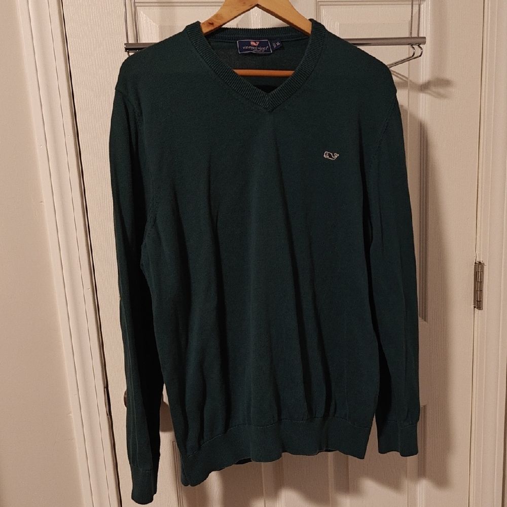 Classic Teal V-Neck Sweater for Men